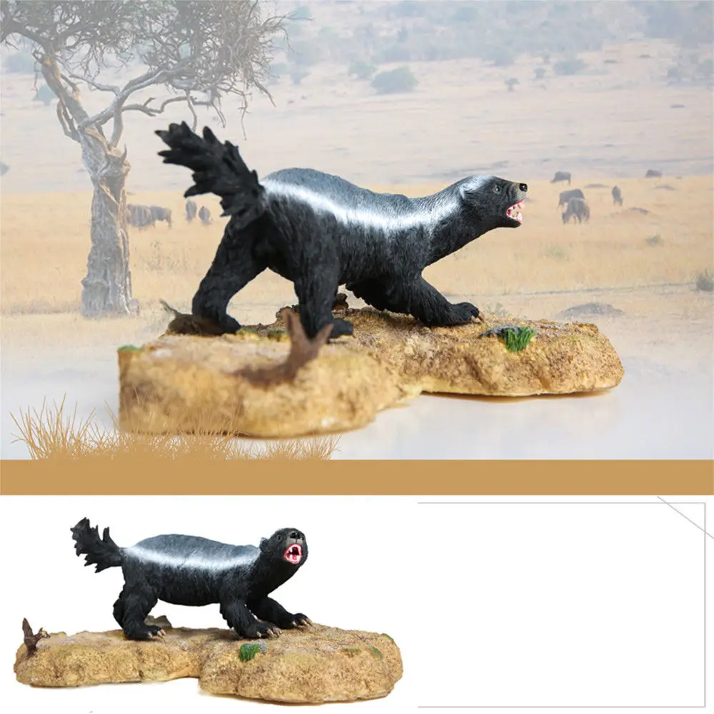 1 шт. медовый Барсук модель статуя фигурка животного с базой игрушка для взрослых