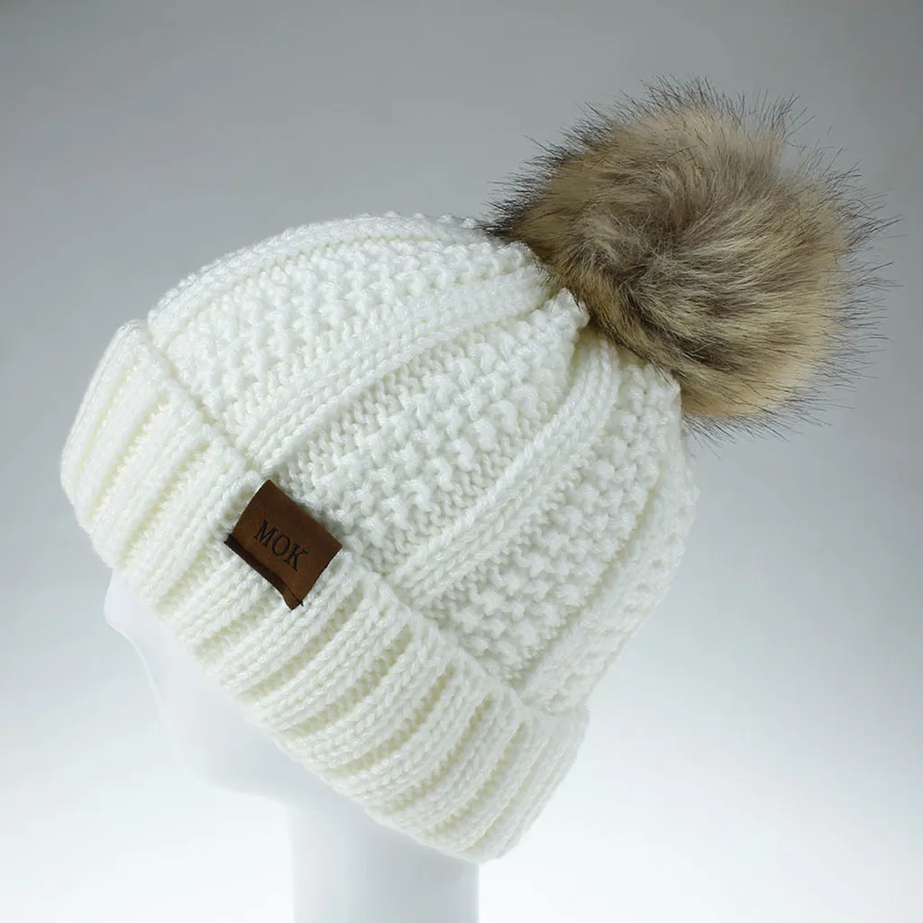 Новая меховая вязаная шапка с натуральным мехом, шапка с помпоном Skullie beanie, зимняя женская шапка для девочек, женская шапка