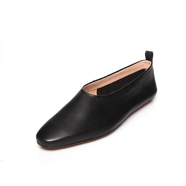 SOPHITINA/мягкая женская обувь на плоской подошве из высококачественной натуральной кожи; удобная обувь ручной работы на квадратном каблуке; Новая женская обувь на плоской подошве; PO335 - Цвет: Black
