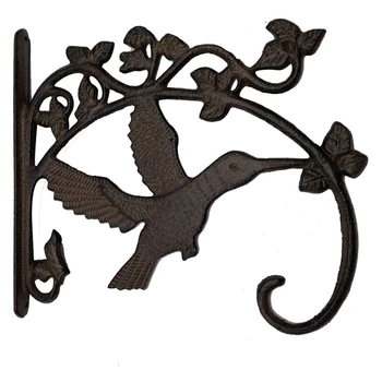 

Cast Iron Plant Hanger Wall Hooks Hanging Basket Brackets for Planters Lanterns Bird Feeders Houses Wind Chimes