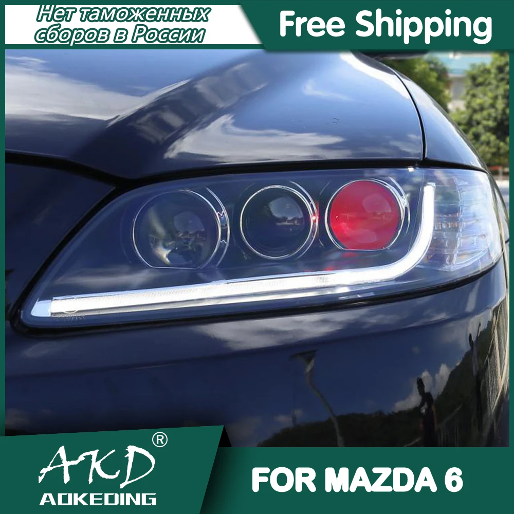 AKD Car Styling for Mazda 6 Headlights 2004 2013 LED Headlight