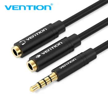 

Vention 3.5mm Audio Splitter Cable Jack 3.5mm Male to 2 Female Splitter Adapter for Samsung Computer Earphone Headset Aux Cable