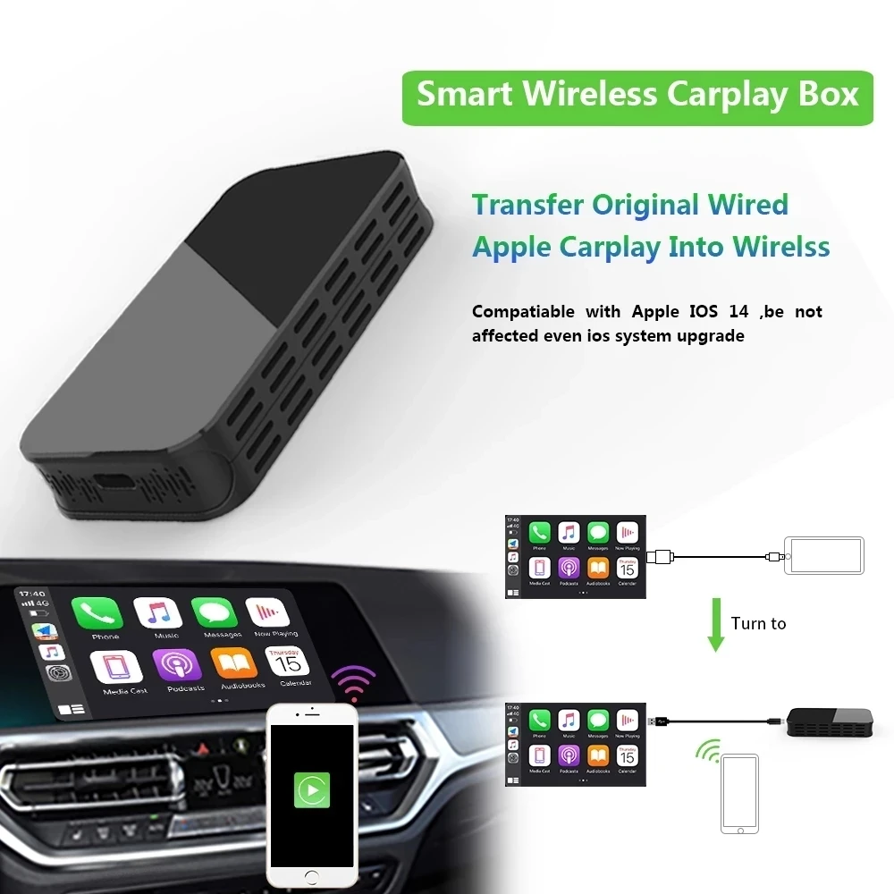 WirelessCarPlayAIBoxsupportswiredCARPLAY116GBPlugandPlayCar