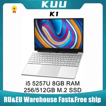 KUU K1 15.6Inch For Intel i5-5257U 3.10GHz Gaming laptop 512GB SSD IPS Screen Keyboard Backlight Fingerprint Unlock Notebook