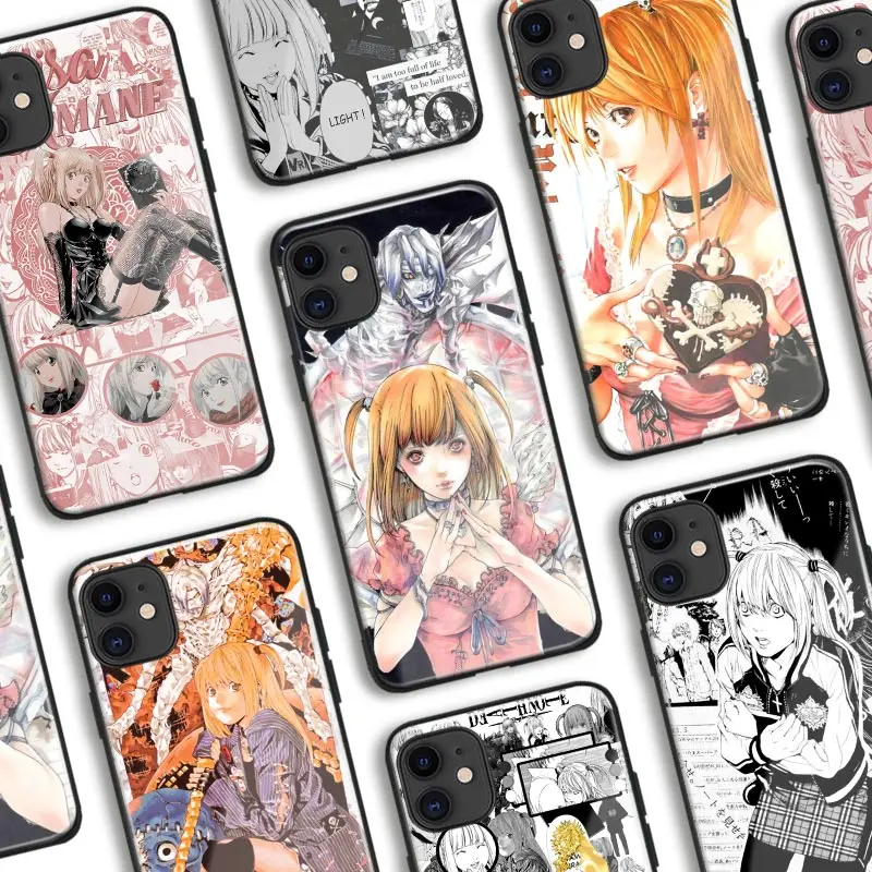 apple iphone 13 pro max case Misa Amane Rem Death Note Glass Silicone Phone Case FOR IPhone SE 6 7 8 Plus X XR XS 11 12 13 Mini Pro Max Sumsung Cover Shell best case for iphone 13 pro max