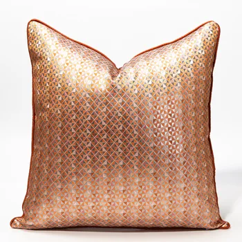 

Orange Cushion-Cover High Quality Jacquard Throw Pillow Cover Backrest For Living Room Sofa Generous Pillowcase Cushion Cover