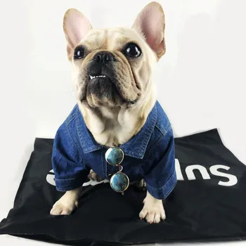 

Fashion Dog Denim Jacket for Small Dogs French Bulldog Jeans Coat Printed Clothes for Chihuahua Pug Puppy Pet Luxury Clothes