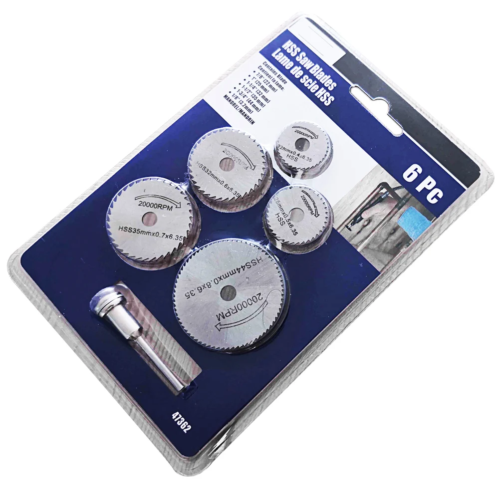 5 шт./компл. HSS циркулярные пилы отрезной диск+ 1 удлиннительный стержень для вращающегося инструмента