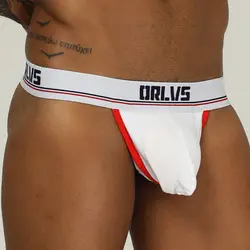 ORLVS бренд сексуальный для Гея бандаж мужчины мужское нижнее белье, трусы cueca танга, быстросохнущие дышащие мужские трусики белье для геев