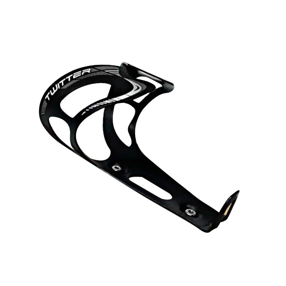 High Quality Aluminium Alloy Bicycle Bottle Anti-Rust Wear-Resistant Holder Cycling Water Bottle Cage Bikes Bicycle Accessories - Color: Black