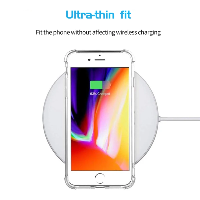 Прозрачный чехол подушка безопасности для iPhone SE 2020 11Pro Max XR XS 6S 7 8 Plus
