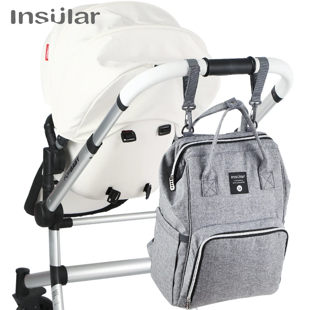 Insular Brand Nappy Backpack Bag Mummy Large Capacity Stroller Bag Mom Baby Multi function Waterproof Outdoor Travel Diaper Bags|Diaper Bags| - AliExpress