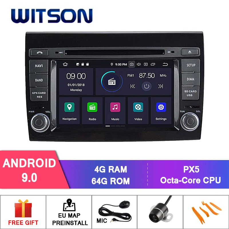 Best WITSON Android 9.0 IPS HD Screen for FIAT BRAVO CAR DVD STEREO GPS NAVI 4GB RAM+64GB FLASH 8 Octa Core+DVR/WIFI+DSP+DAB+OBD 0 Best WITSON Android 9.0 IPS HD Screen for FIAT BRAVO CAR DVD STEREO GPS NAVI 4GB RAM+64GB FLASH 8 Octa Core+DVR/WIFI+DSP+DAB+OBD 0