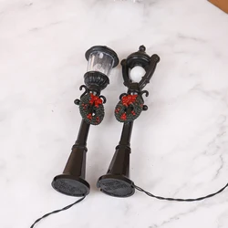Mini lampe de rue de noël pour maison de poupée, modèle Miniature, luminaire décoratif d'intérieur, idéal pour un salon ou un jardin, 1/12 