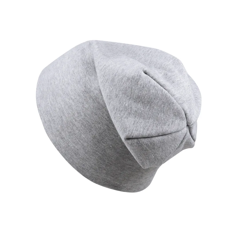 Хлопковая мягкая детская шапка в стиле хип-хоп для мальчиков и девочек, шарф, осенняя теплая Младенческая шапочка для малышей - Цвет: Gray