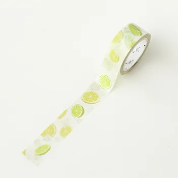 

1.5cm * 7M Summer Cool Lemon Washi Paper Decorative Tape DIY Hand Account Diary Decoration