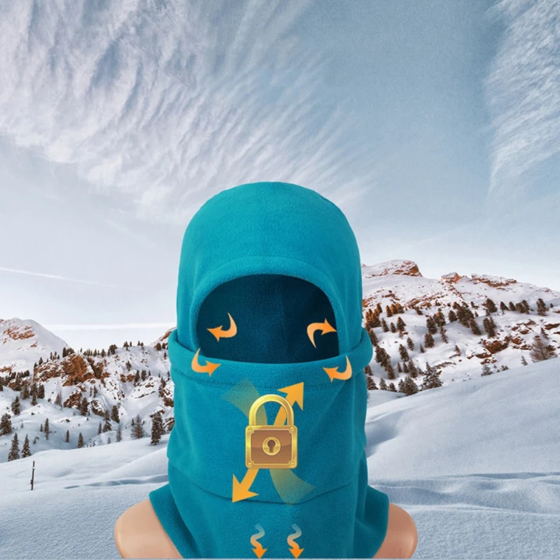 Cycling Cap Windproof Warm Thick Fleece Face Mask Filter Balaclava Bicycle Bike Winter Neck Hat Head Scarf Ski Thermal