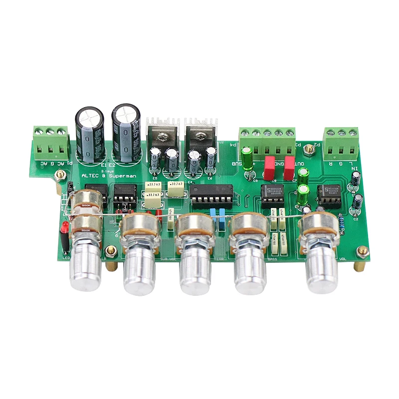 Placa de Controle Ghxamp Subwoofer Preamplificador Preamp Tone 3 Canais Tl072 Agudos Baixo Ajuste 2.1 Ne5532 - Image 5