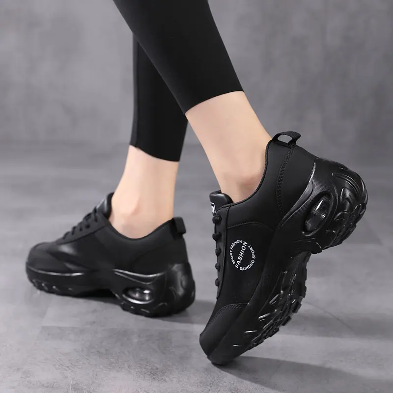 Women Flat Toning Shoes Outdoor Ladies Walking Sneakers Wedges Platform Spring Autumn Women Traveling Trainer Big Size