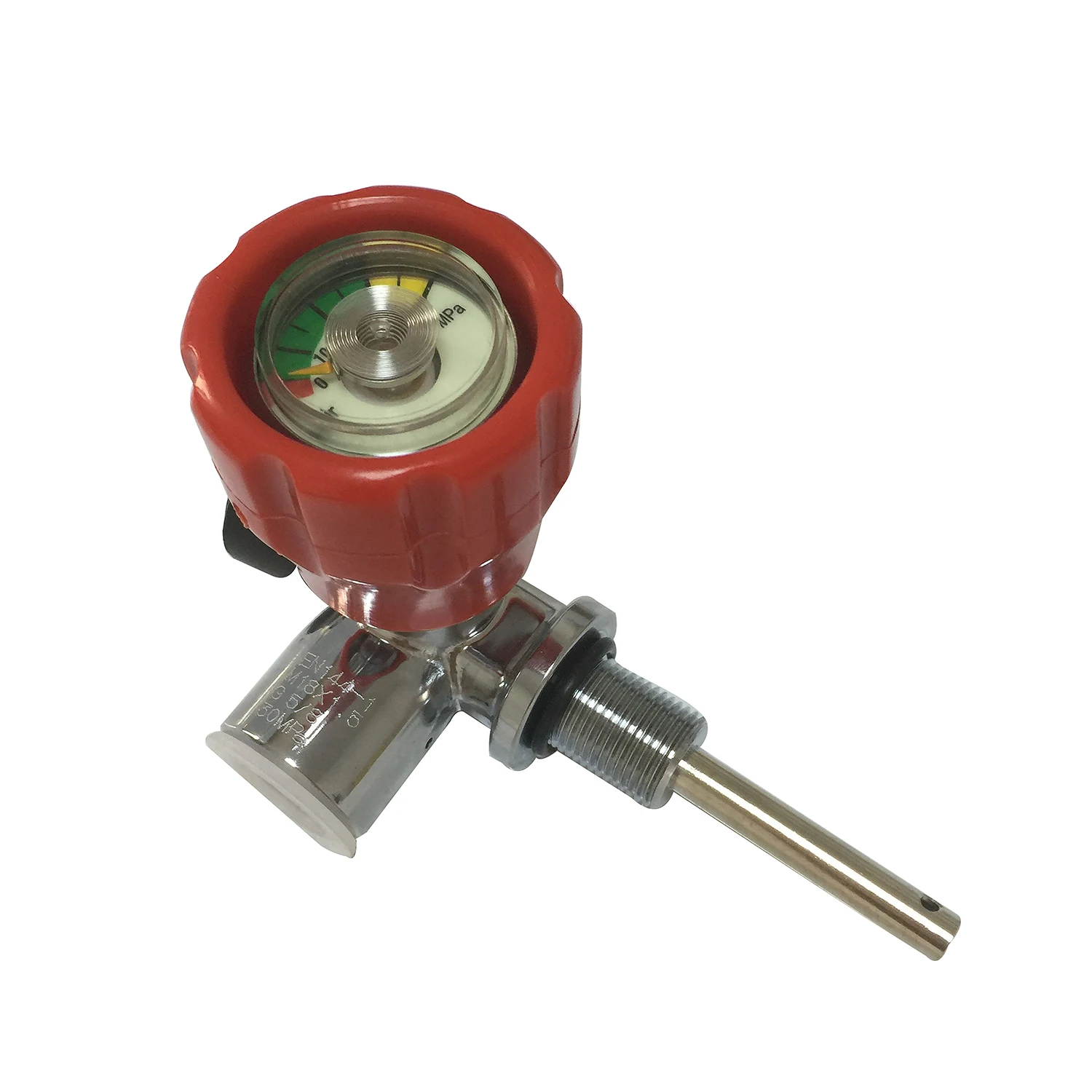 AC911 Pcp Compressed Air Valve Hpa 4500Psi Red Valve With Pressure Gauge For Scuba Tank Pcp Condor Vavle M18*1.5 Acecare interlinked smoke and heat alarms