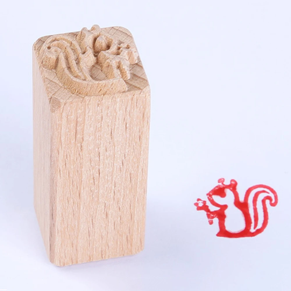 Деревянный с ручной резьбой штампы для печати DIY глиняная посуда печать блоков глины инструменты лист/рыбья кость/белка/цветок/олень/дерево