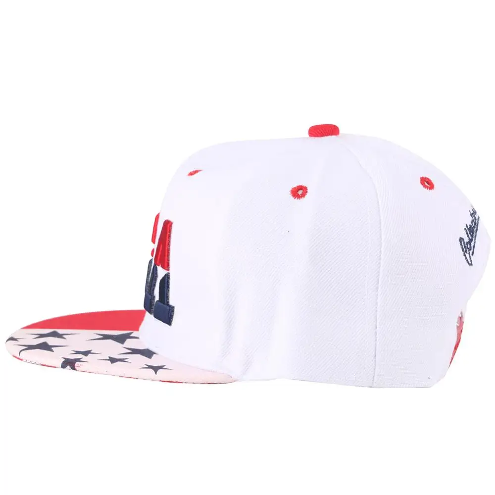 Хип хоп США буквы вышивка шапки черный белый Мода Хлопок Уличная кепки с