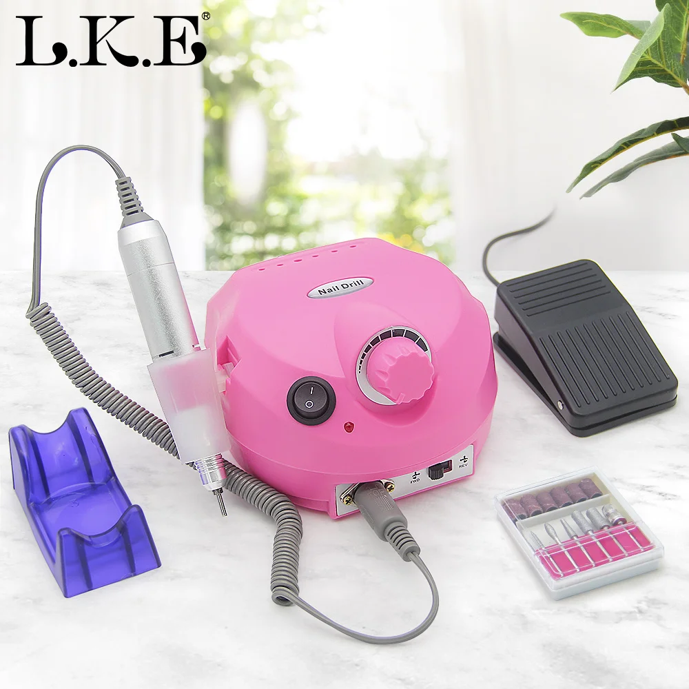 LKE 35000/20000 RPM Electric Nail Drill Machine Mill Cutter Sets For Manicure Tips Pedi cure File | Красота и здоровье