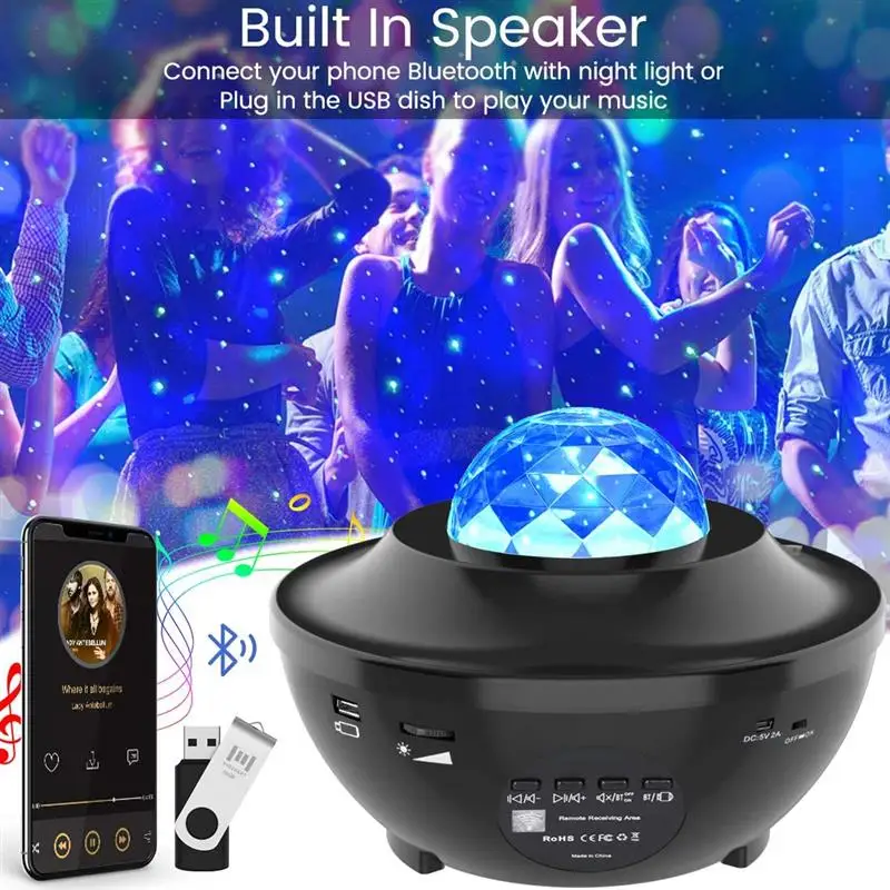 Kids Starry Sky Night Light Projector Music Bluetooth Rotating Lamp for Kids Gif Kids Starry Sky Night Light Projector Music Bluetooth Rotating Lamp for Kids Gif