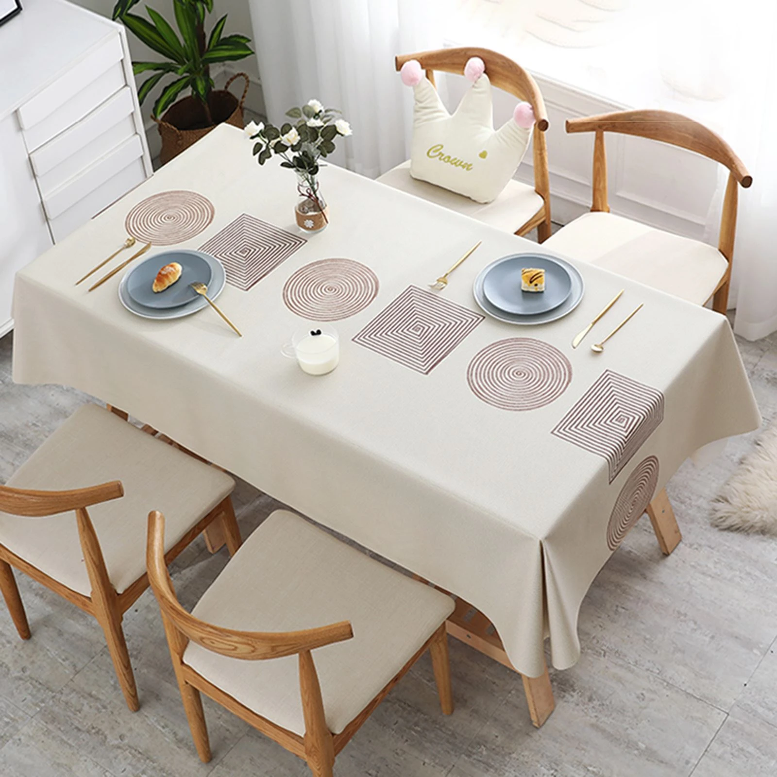 Wipe Clean Tablecloth Protector Table Cloth Cover Waterproof Dining Kitchen Home