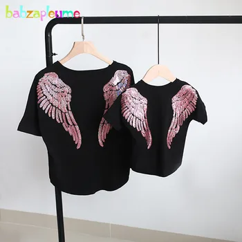

2020 New Baby Girl Summer Clothes Mommy And Daughter Tops Family Matching Outfits Fashion Embroidery Short Sleeve T-shirt BC1844