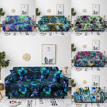 

Sofa Cover Tropical Leaves Sofa Cover Butterfly Flower 1/2/3/4 Seater Modern Sectional Sofa Slipcover Couch Cover Sofa Protector