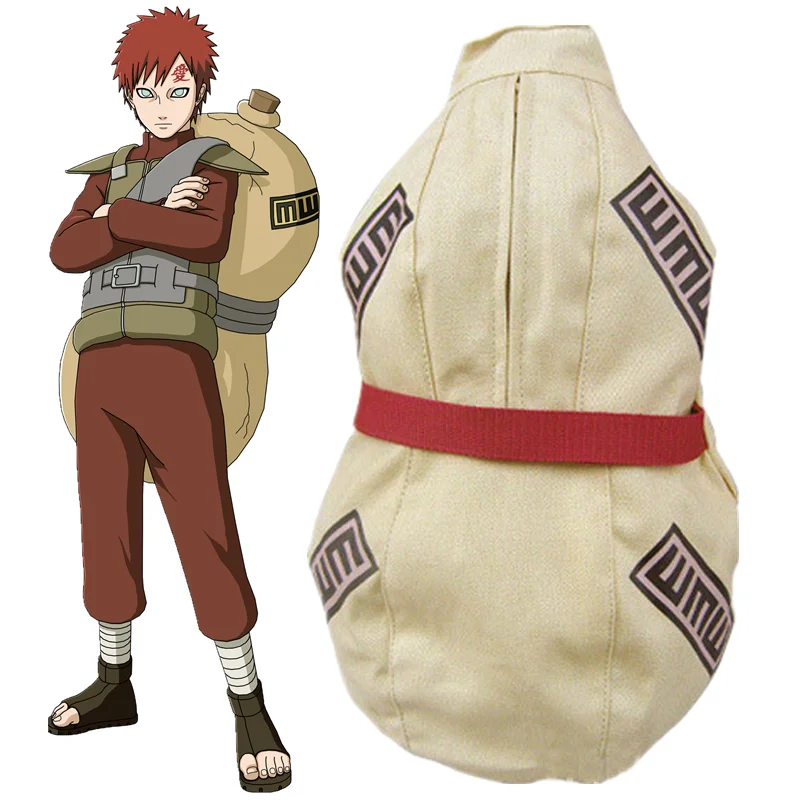 Anime Hokage Ninja Kazekage Gaara Cosplay Gourd Student School Waist Messenger Bags Single Shoulder Bag Prop