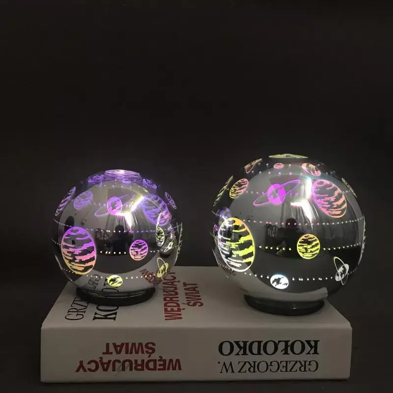 BRELONG 3D стеклянная крышка волшебный светильник креативный Звездное время проекционный светильник ночник 1 шт