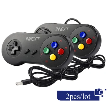 

2pcs/lot USB Controller Gamepad Super Game Controller SNES USB Classic Gamepad Game joystick for PC MAC Games
