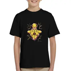 Принт супергероев, футболка одежда для мальчиков и девочек детская футболка с рисунком вспышки хлопковые топы с короткими рукавами