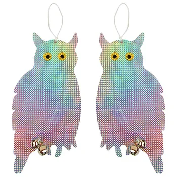 

2PCS Owl Bird Repellent Bird Deterrent Hanging Device Effectively Keep Birds Away Scare Away Birds Garden Supplies