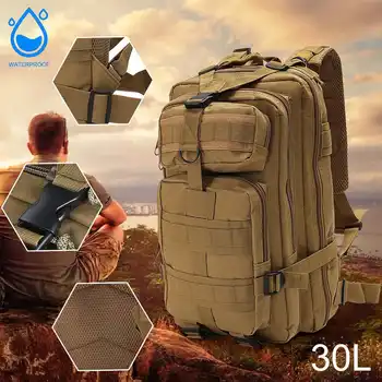 

30L Military Tactical Rucksacks Backpack Adjustable Travel Camping Trekking Camouflage Bag Outdoor Sport Bag Army Backpack
