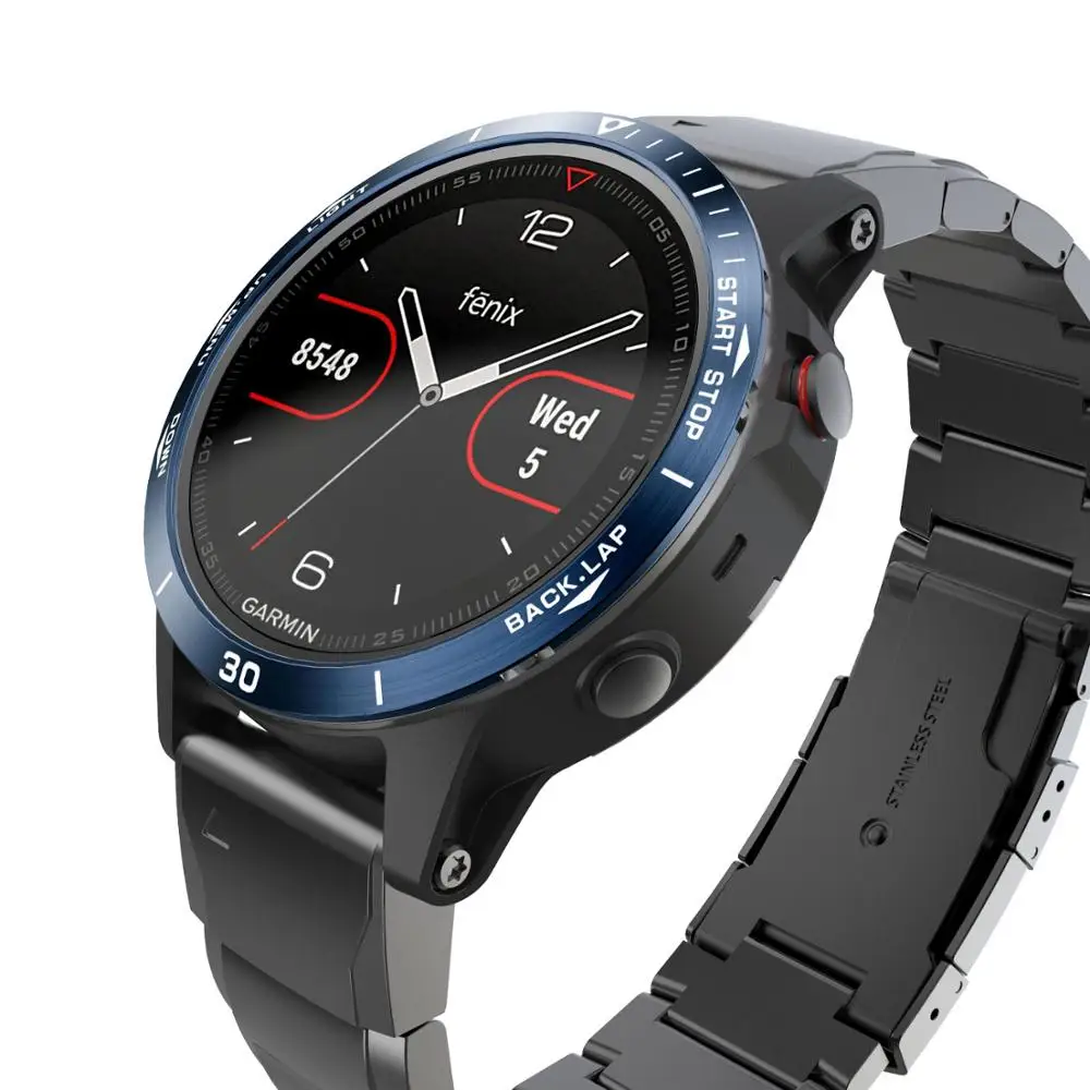 Watch Protective Case Watch Cover Watch Protective Cover Watch Bezel Insert Ring Watch Bezel Watch Accessory Stainless Steel Bezel Styling Ring For Garmin Fenix 5/5 Plus