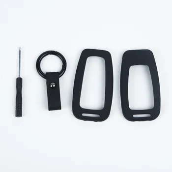 

Cover Car Key Case Smart Protector Accessory Matte Black Aluminum Alloy