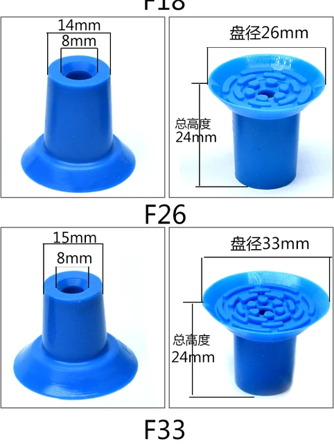 Industrial Vacuum Suction Cup – PIAB Film Bag Opening Sucker, Strong Silicone/Nitrile For Automation, 5PCS Set (F33)