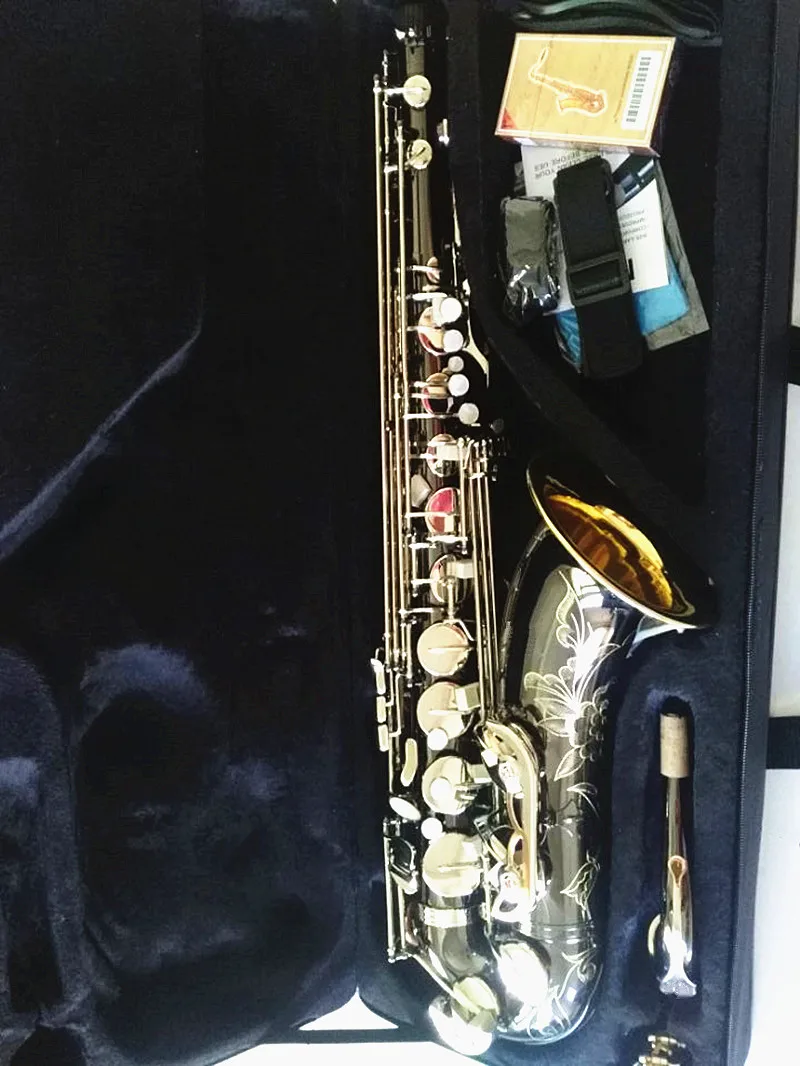 Brand Tenor Saxophone Professional Musical Instrument Black Nickel Gold