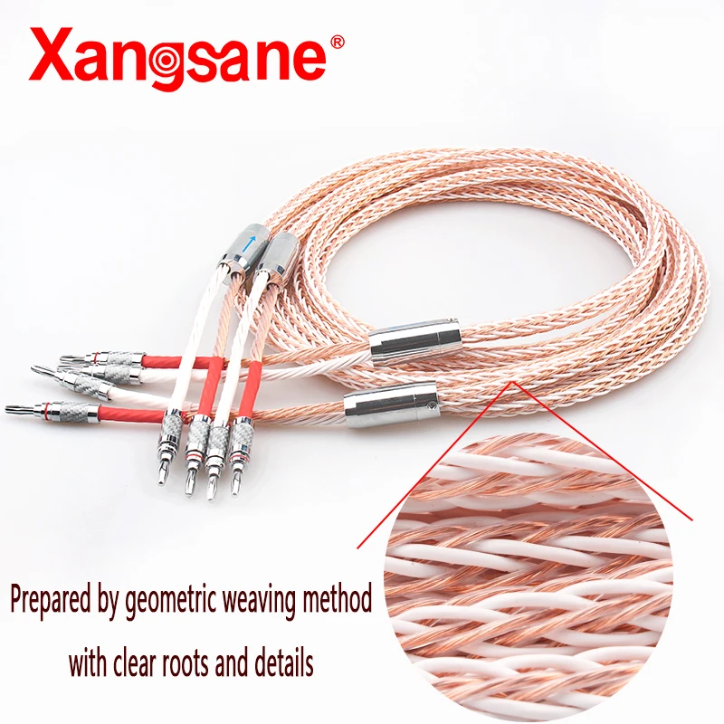 Кабель для динамика xangsanocc 8TC Усилитель громкоговорителя Hi Fi кабель подключения Y