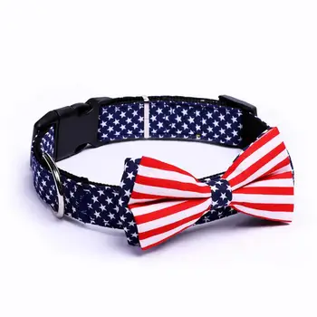 

Bow Pet Collar New American Flag Collar Printed Cat Dog Bow Tie TXTB1