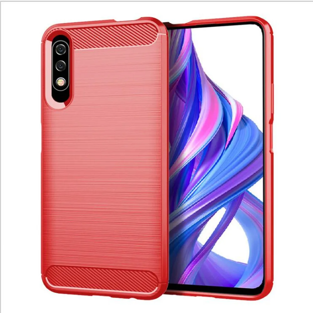 For Huawei Y9s Y 9s Case Carbon Fiber Cover Shockproof Phone Case For Huawei P Smart Pro (Honor 9X Pro) Cover Flex Bumper Shell phone case for huawei Cases For Huawei