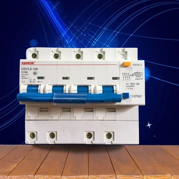 

DZ47LE-100 4P 100A 80A Air Switch Small Circuit Breaker moulded case disyuntorSmart earth Leakage Protection Circuit Breaker
