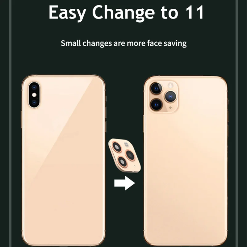 Для iPhone X XS MAX XR Seconds изменить на iPhone 11 Pro MAX наклейка на рассеиватель модифицированный объектив камеры титановый сплав защитный чехол