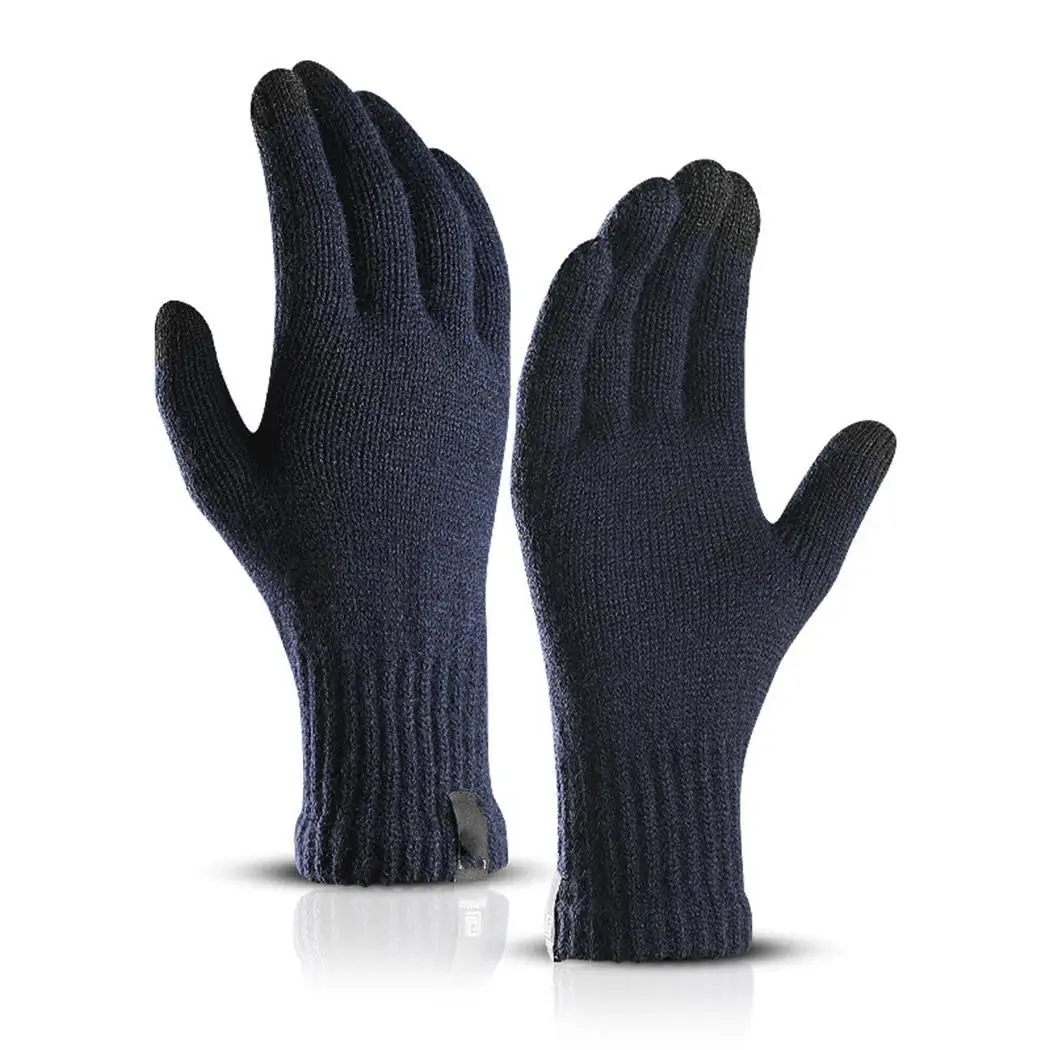 Ветрозащитные уличные перчатки теплые походные зимние перчатки с сенсорным экраном однотонные бархатные перчатки для велоспорта