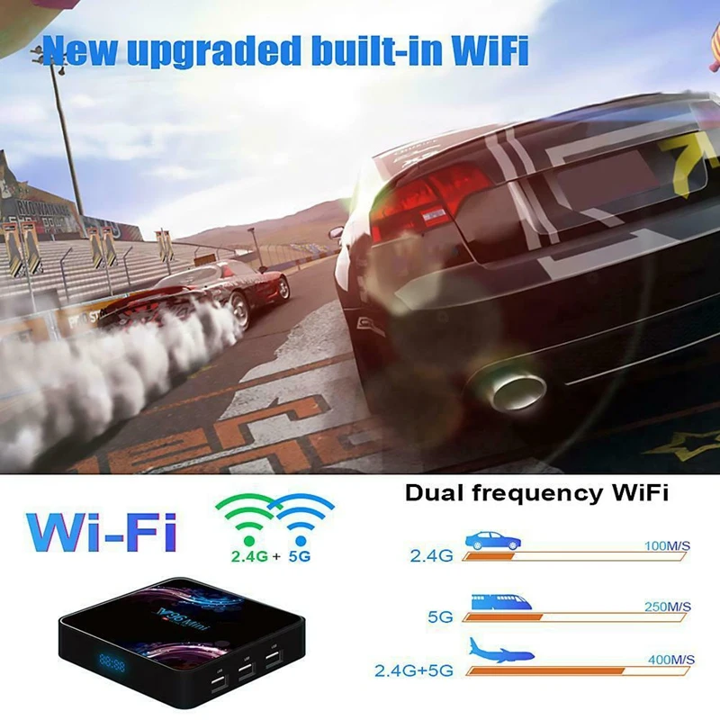 FULL-V96 Мини Android 9,0 tv BOX 6K H.265 2,4G/5G Wifi Bluetooth телеприставка для Youtube Google Assistant 3D видео