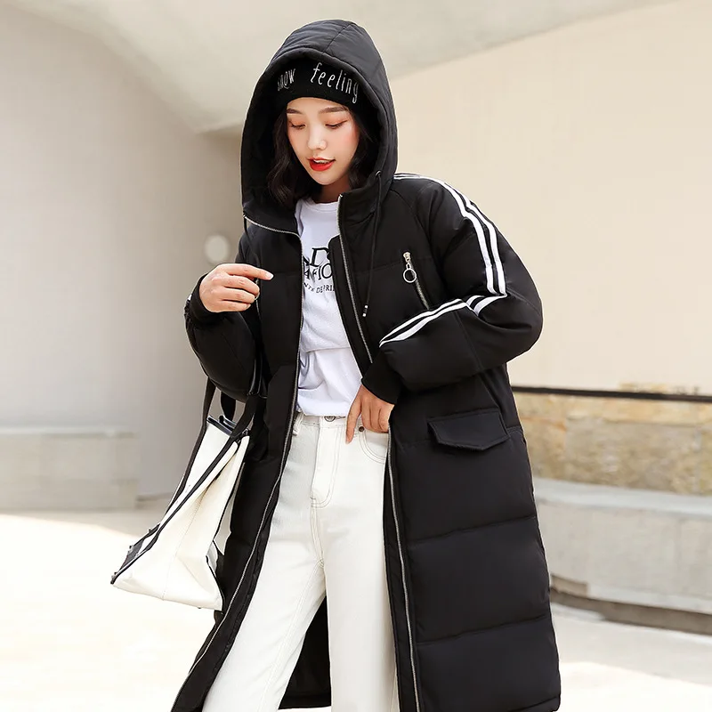 

2019 New Style Winter Down Jacket Women's Loose-Fit Slimming Cotton Coat Thick Long Cold Protective Clothing Large Size Coat WOM