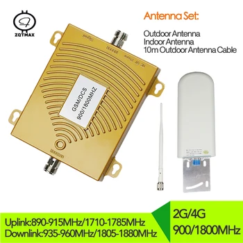 

2g 4g Cellphone Signal Amplifier GSM 900mhz DCS 1800mhz Dual Band Repetidor Celular Mobile Phone Repeater 4g signal booster set